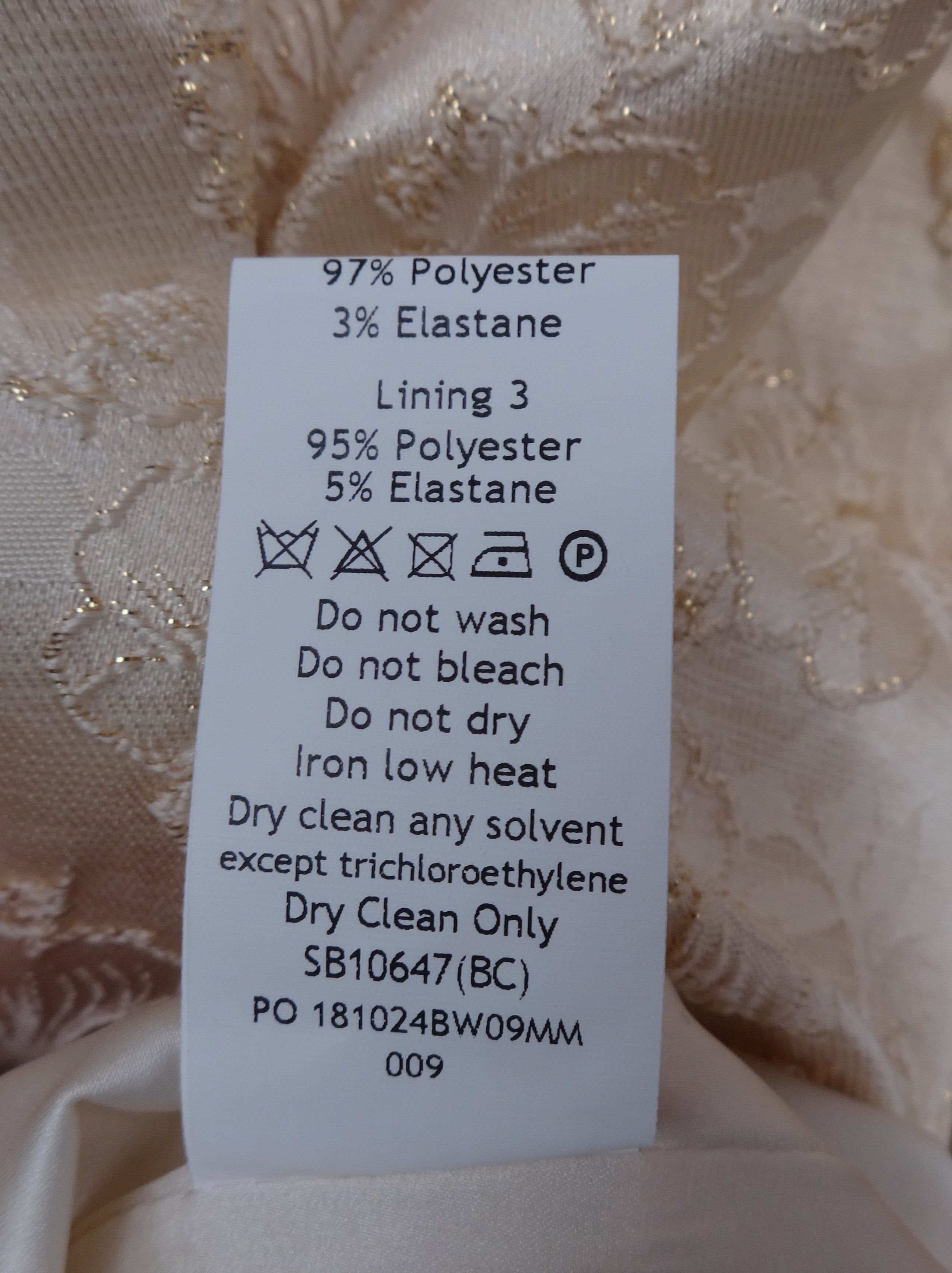 House of CB Paloma Ivory Jacquard Occasion Dress With Pockets – Small
