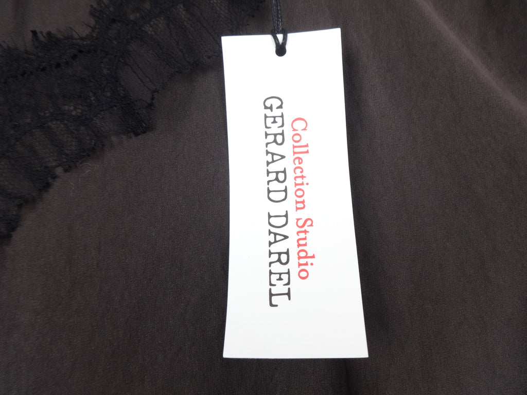 Gerard Darel Parisian Satin Slip Maxi Dress in Brown – Size 2