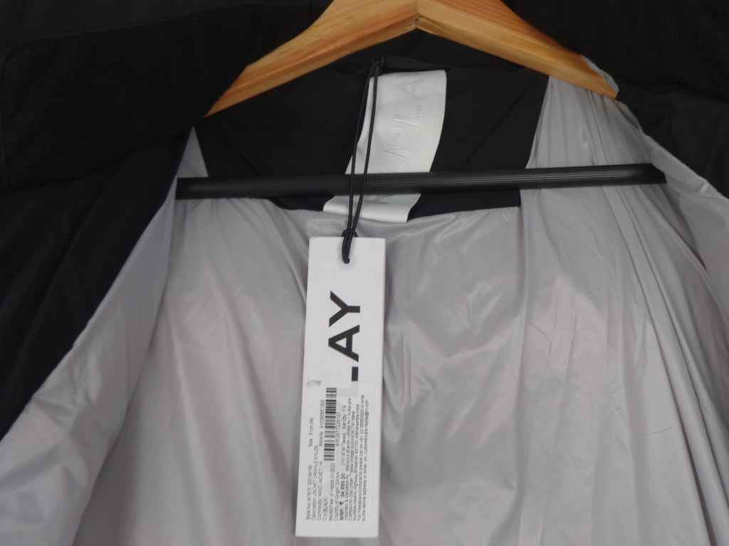 Replay Black Longline Hooded Puffer Coat – Medium