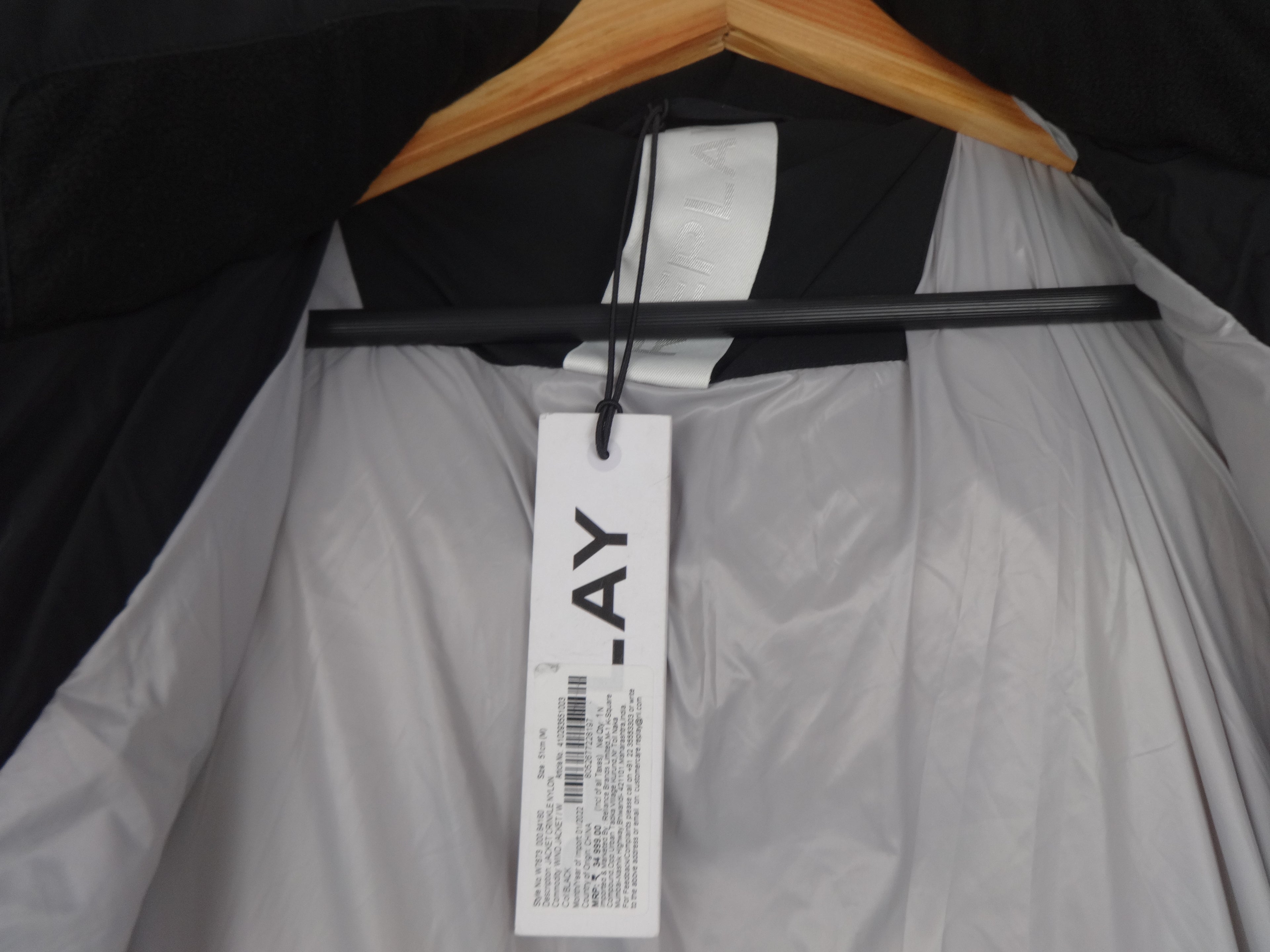 Replay Black Longline Hooded Puffer Coat – Medium