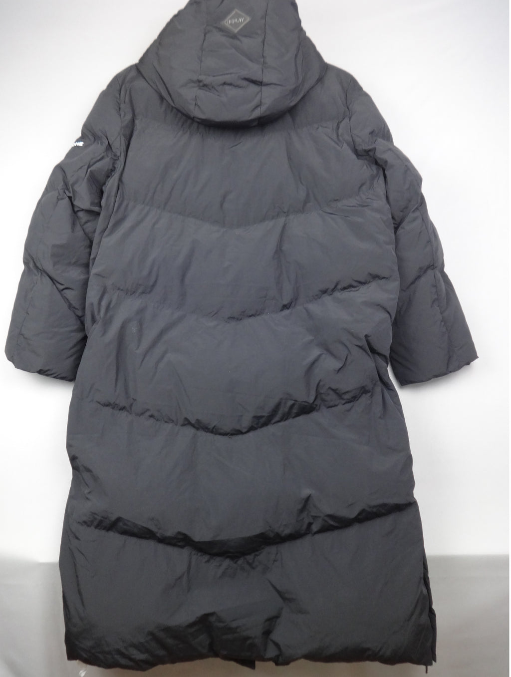 Replay Black Longline Hooded Puffer Coat – Medium