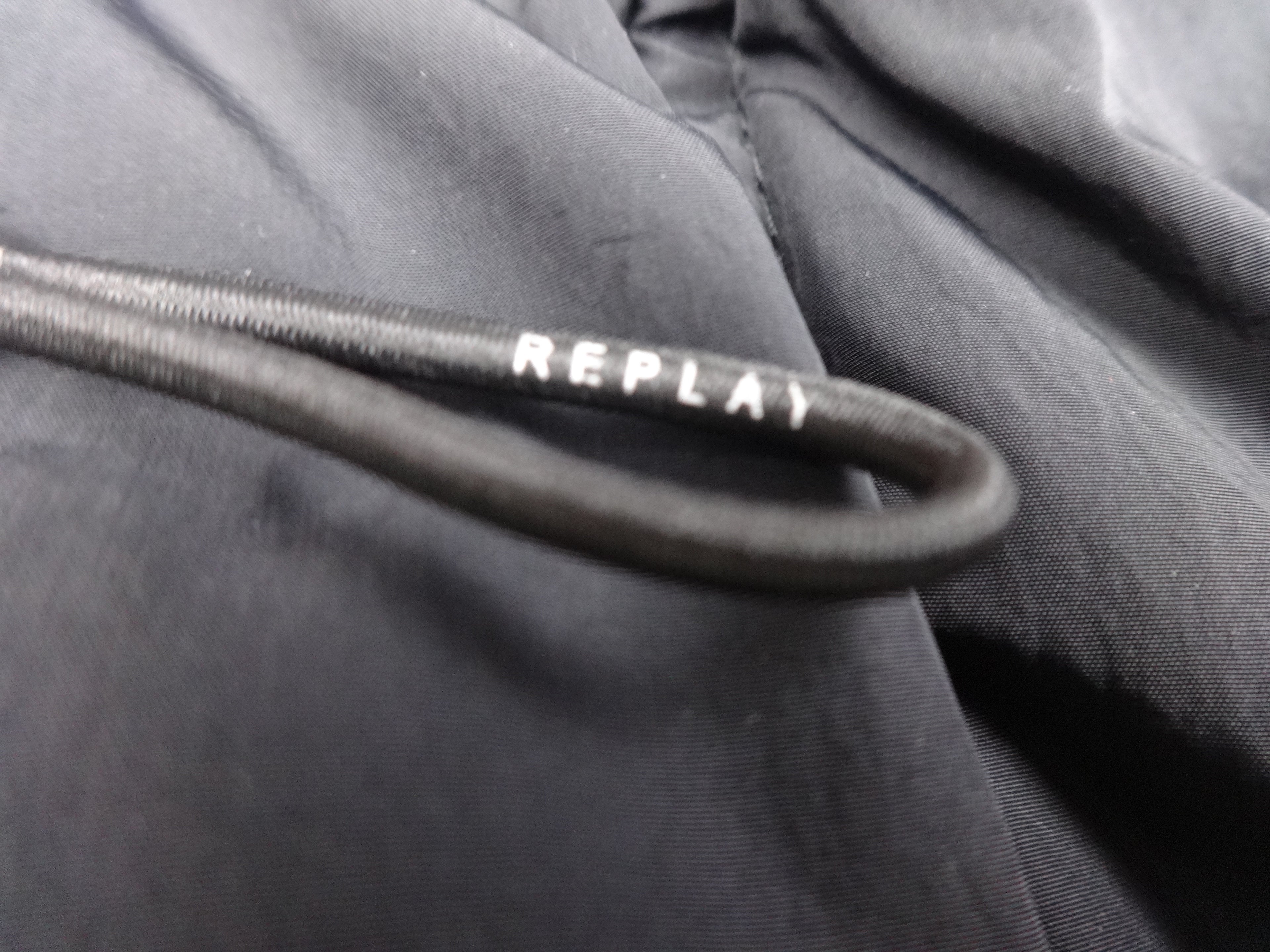 Replay Black Longline Hooded Puffer Coat – Medium