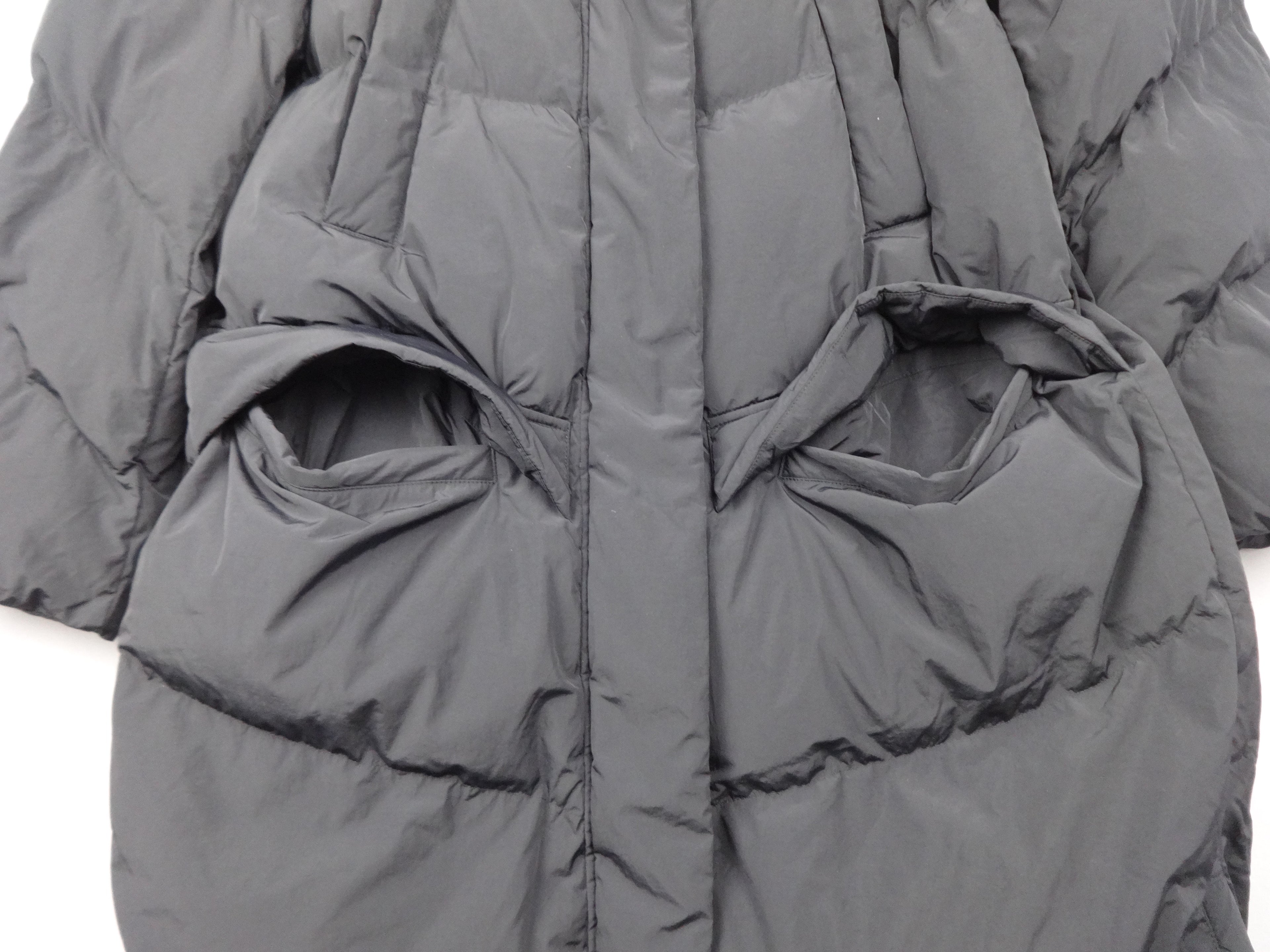 Replay Black Longline Hooded Puffer Coat – Medium