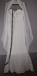 Six Stories Bridal Lace Bandeau Maxi Dress in White – UK 8