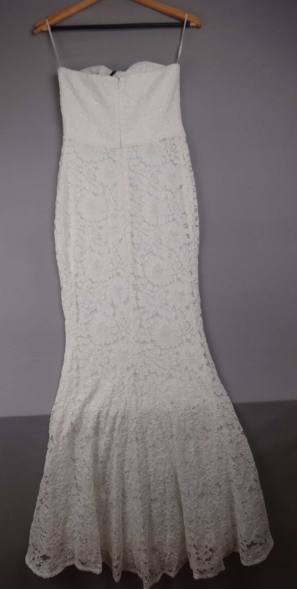 Six Stories Bridal Lace Bandeau Maxi Dress in White – UK 8
