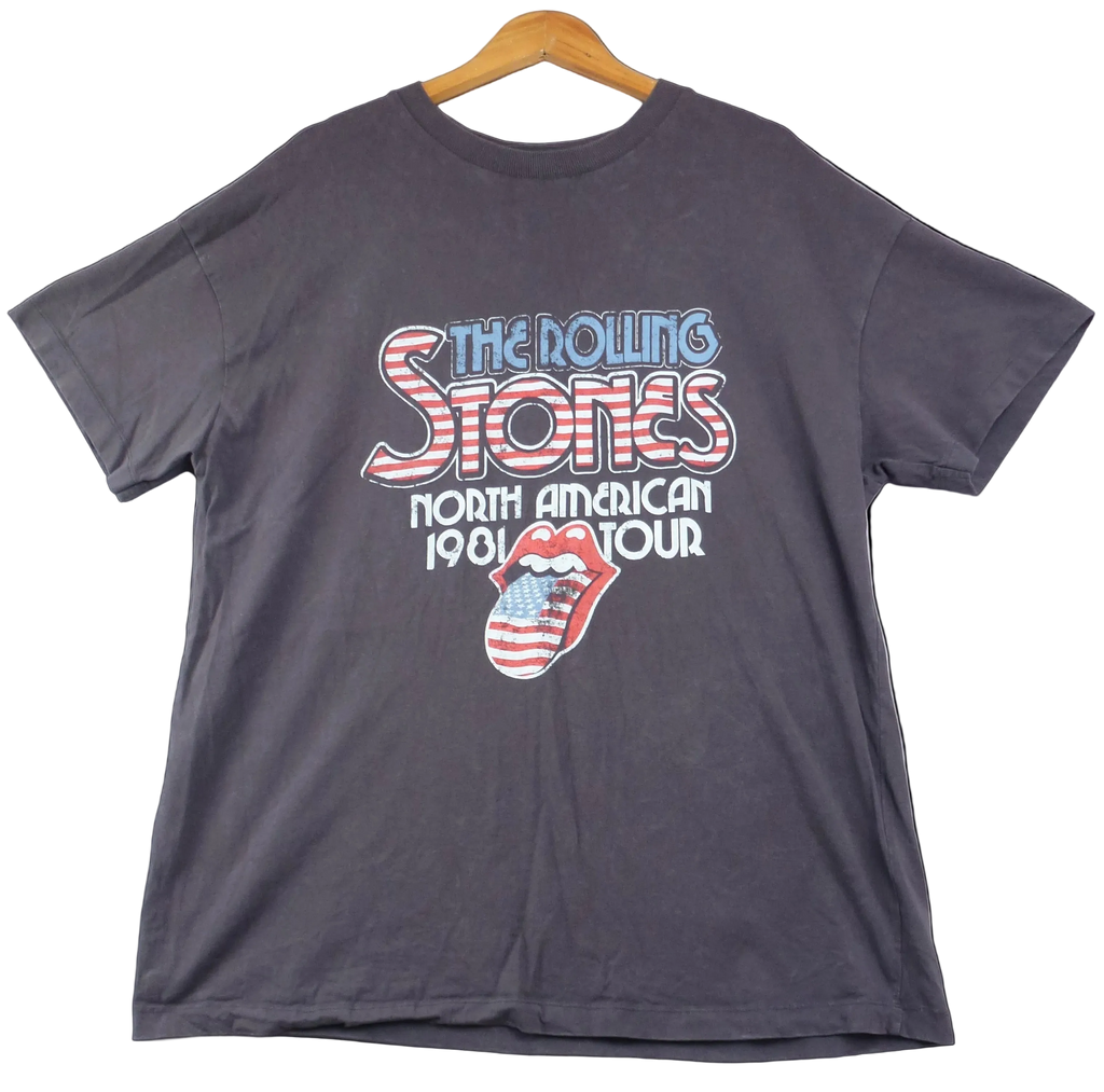 Rolling Stones T Shirt Womens Large Grey