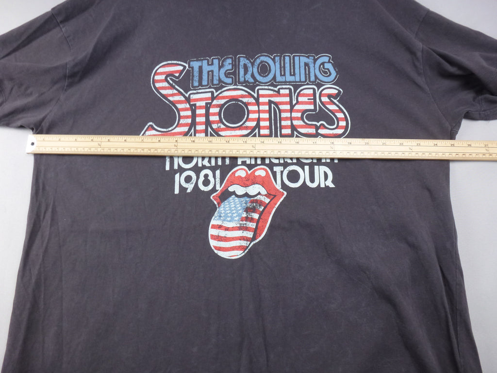 Rolling Stones T Shirt Womens Large Grey