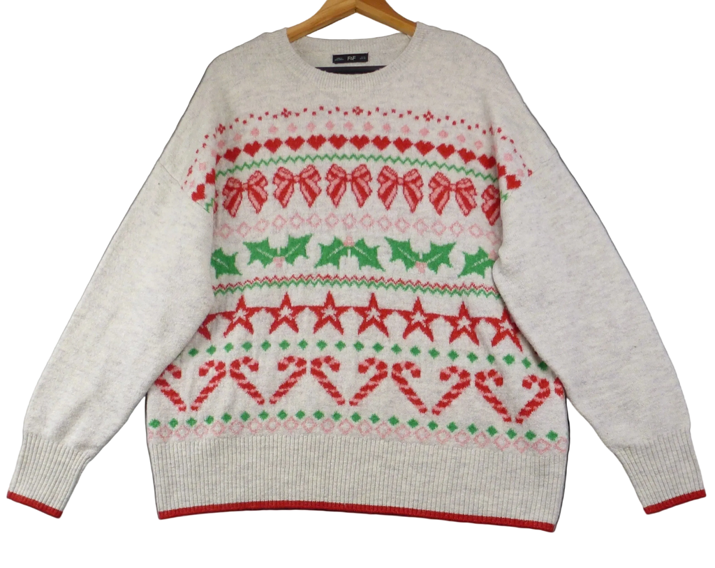 F&F Christmas Jumper Cream