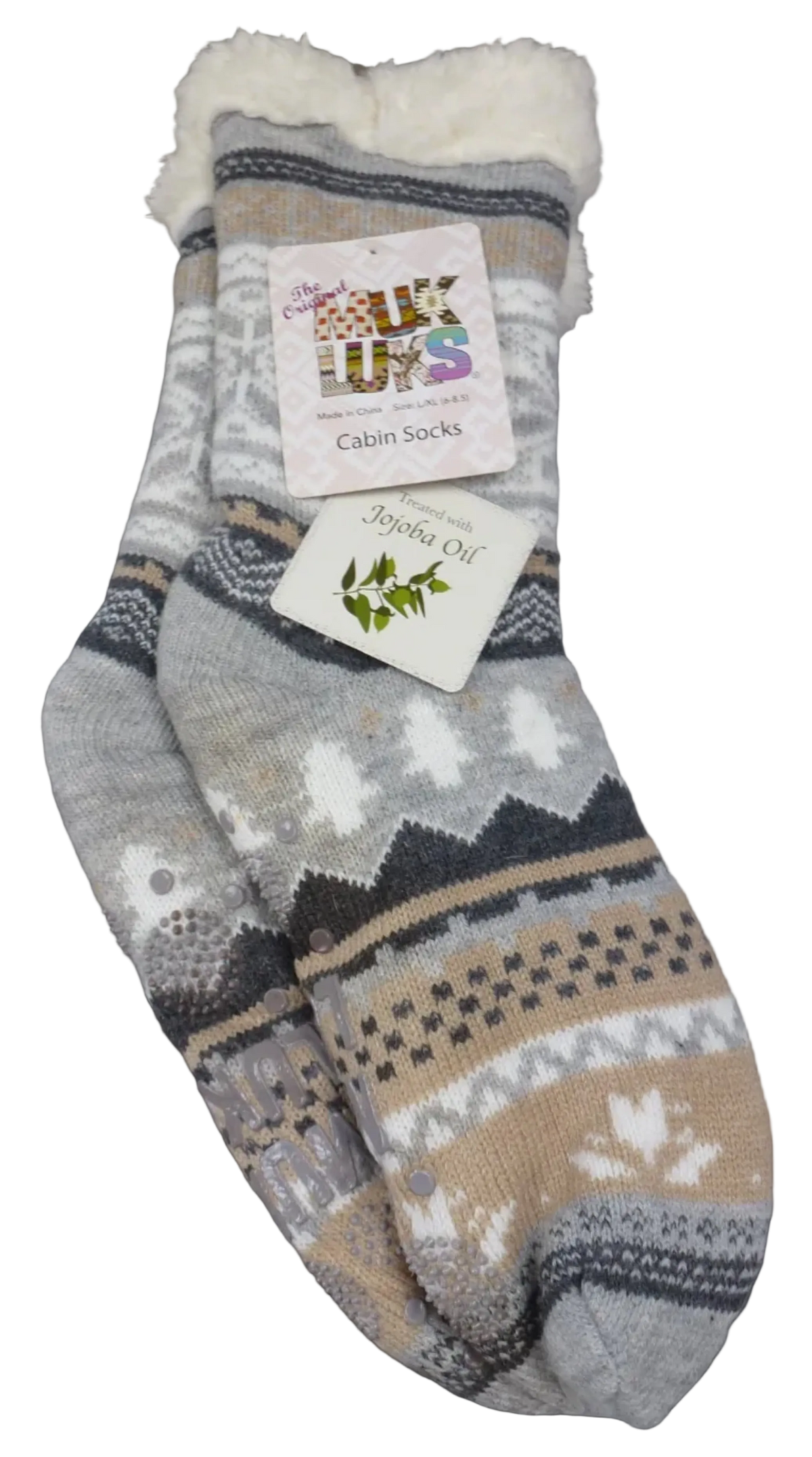 Muk Luks Slipper Socks Fair Isle