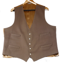 Waistcoat Brown Pure New Wool