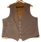 Waistcoat Brown Pure New Wool