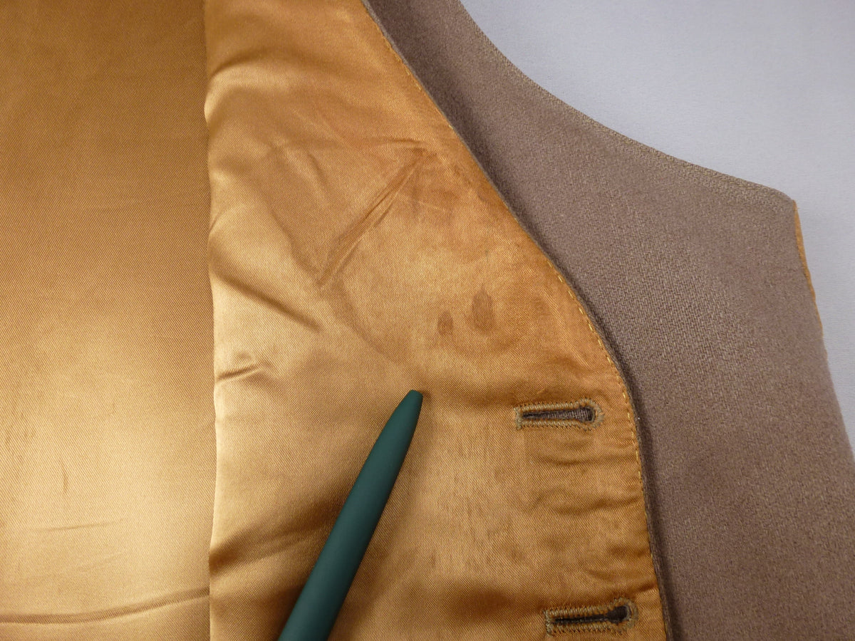 Waistcoat Brown Pure New Wool