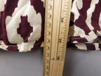 F&F Smock Dress Burgundy Cream Ikat Print