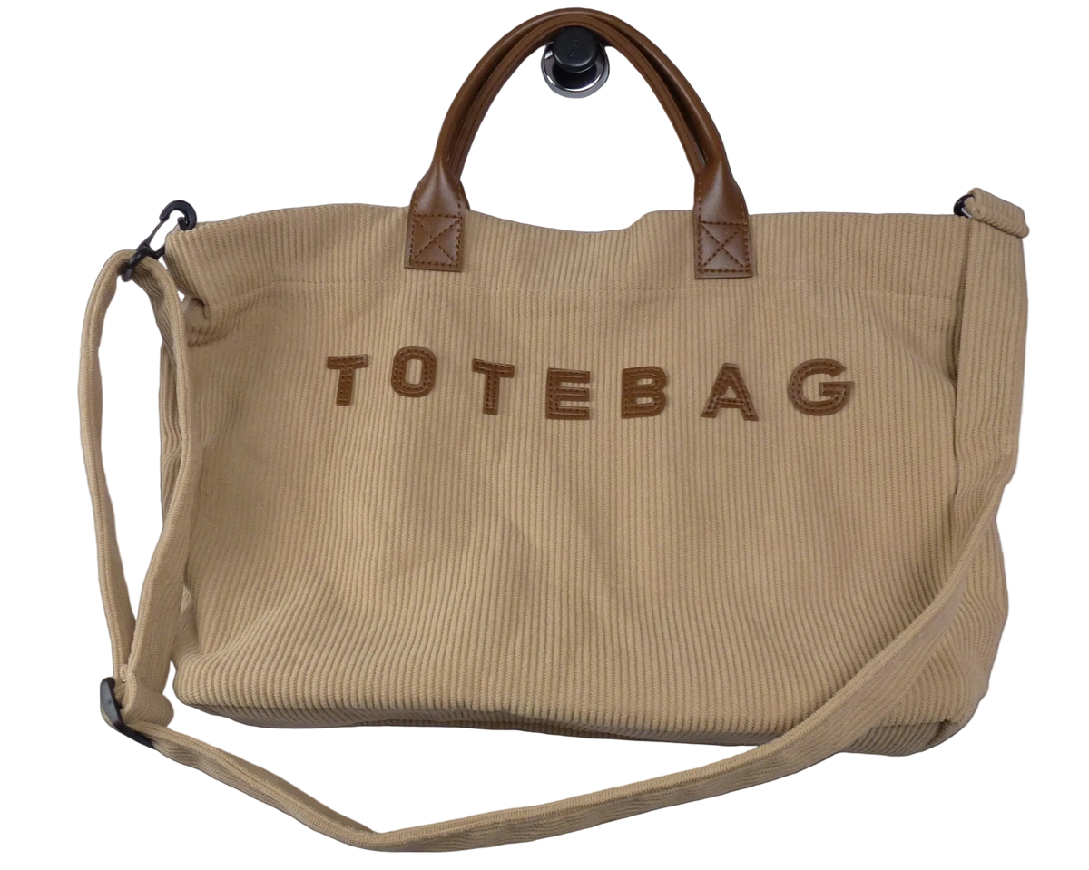 Tote Bag Beige Corduroy