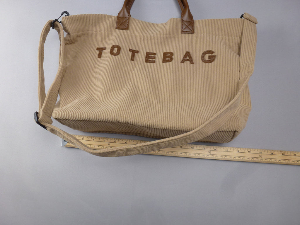 Tote Bag Beige Corduroy