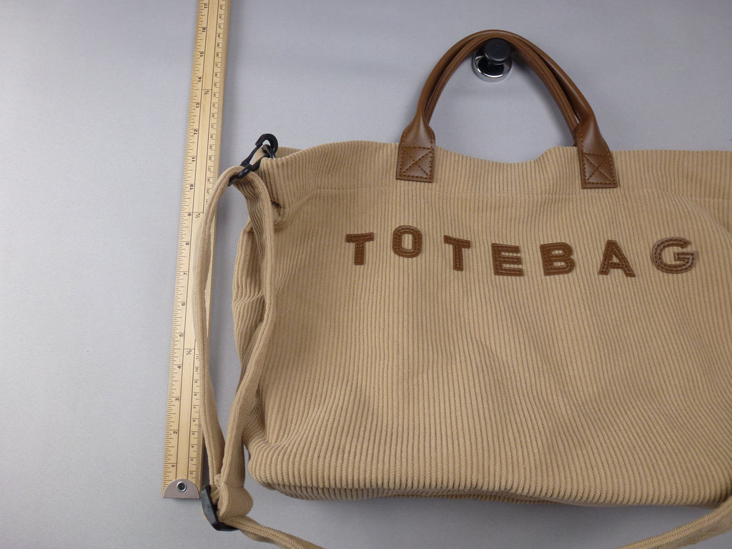 Tote Bag Beige Corduroy