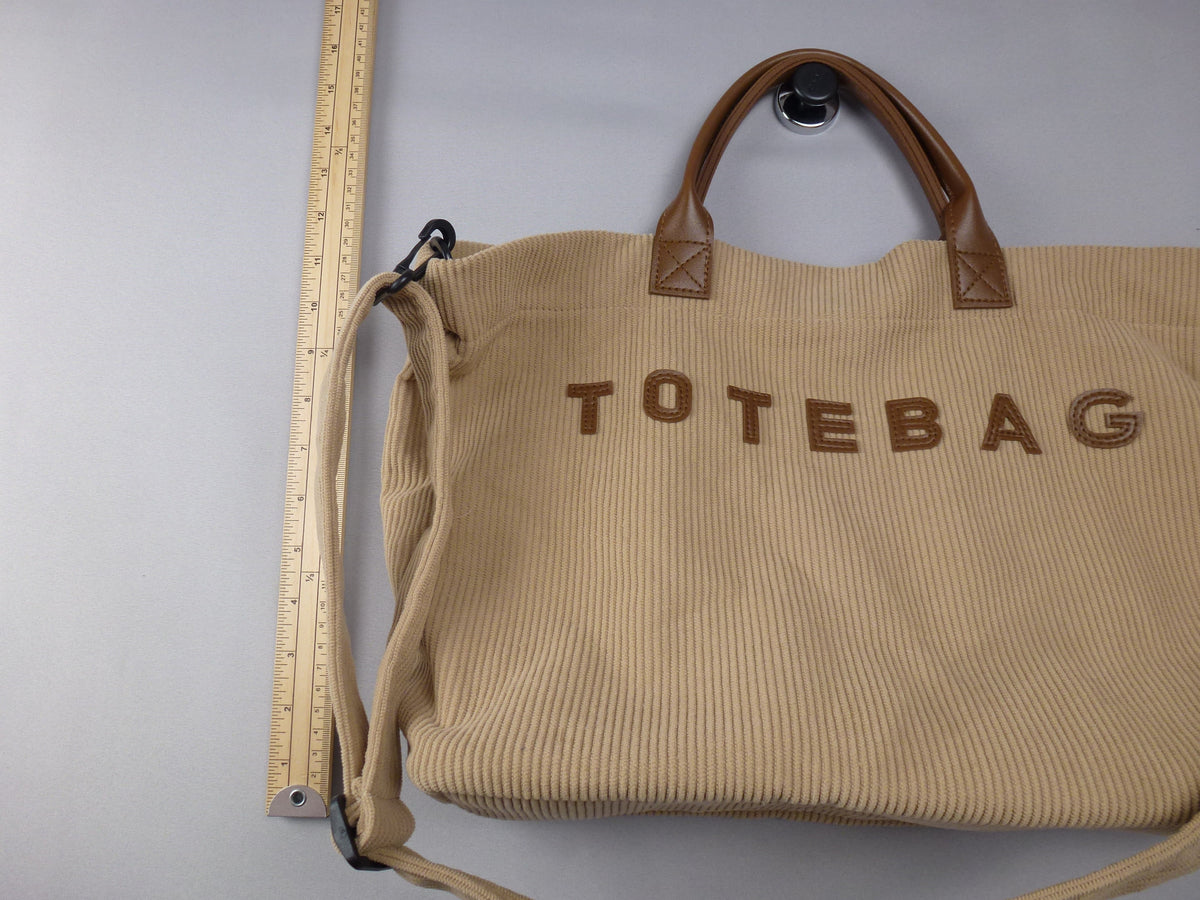 Tote Bag Beige Corduroy