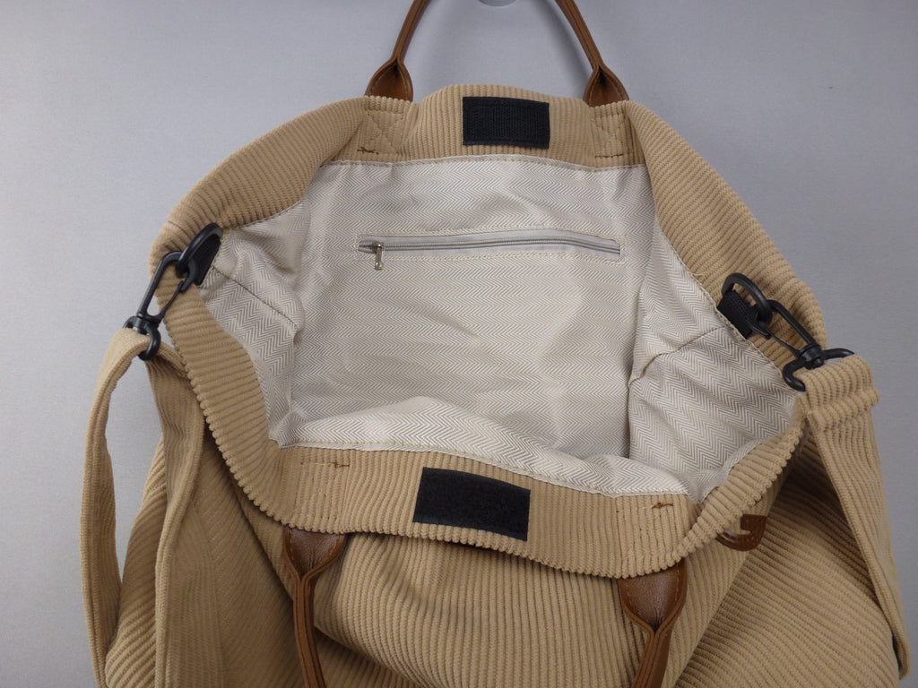 Tote Bag Beige Corduroy