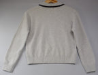 Zara Jumper Grey Bow Embroidered