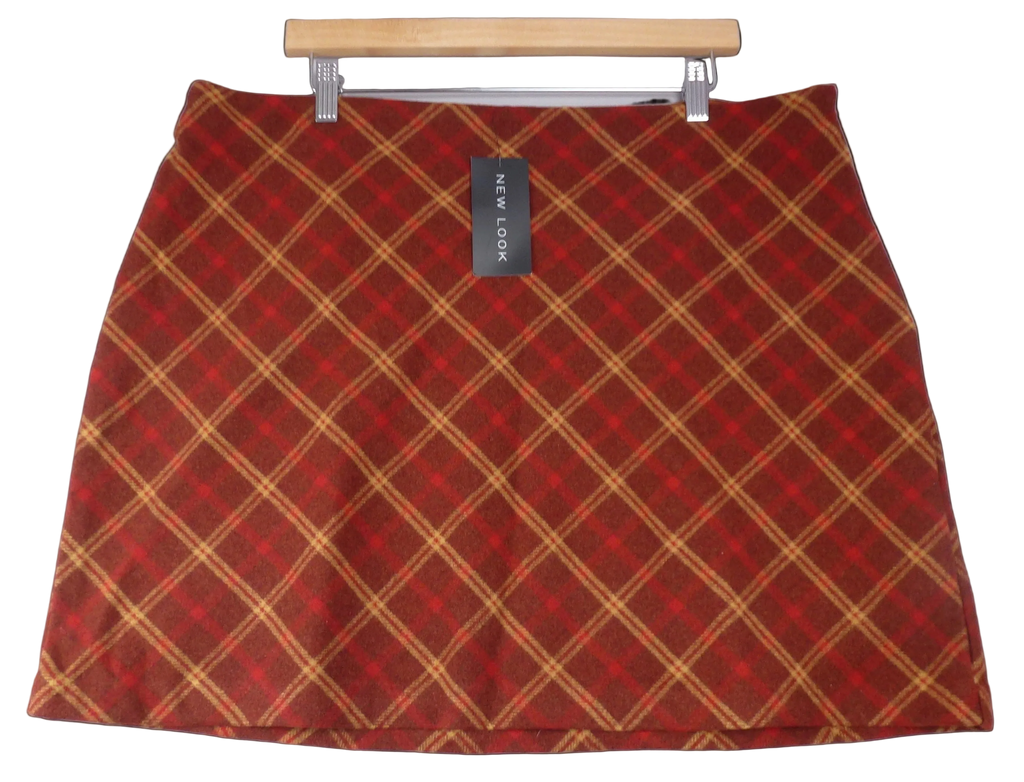 New Look Red Tartan Skirt