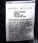 Karen Millen Hand Crochet Vintage Black Dress