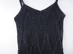 Karen Millen Hand Crochet Vintage Black Dress