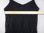 Karen Millen Hand Crochet Vintage Black Dress