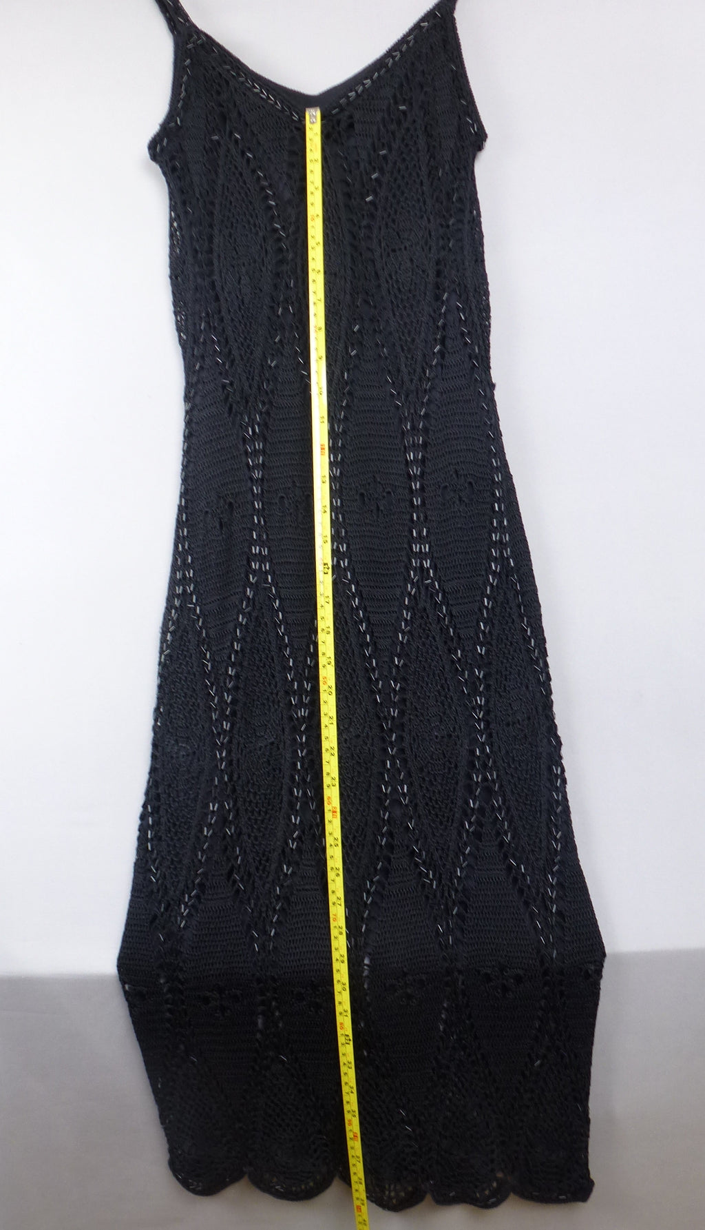 Karen Millen Hand Crochet Vintage Black Dress