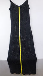 Karen Millen Hand Crochet Vintage Black Dress