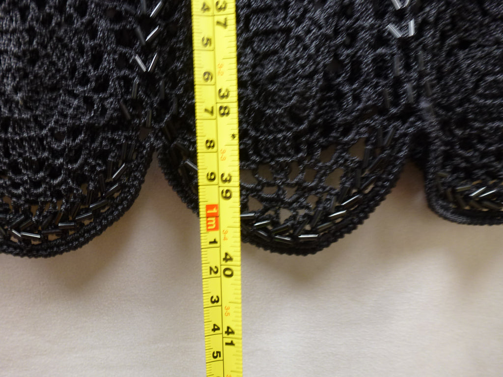 Karen Millen Hand Crochet Vintage Black Dress