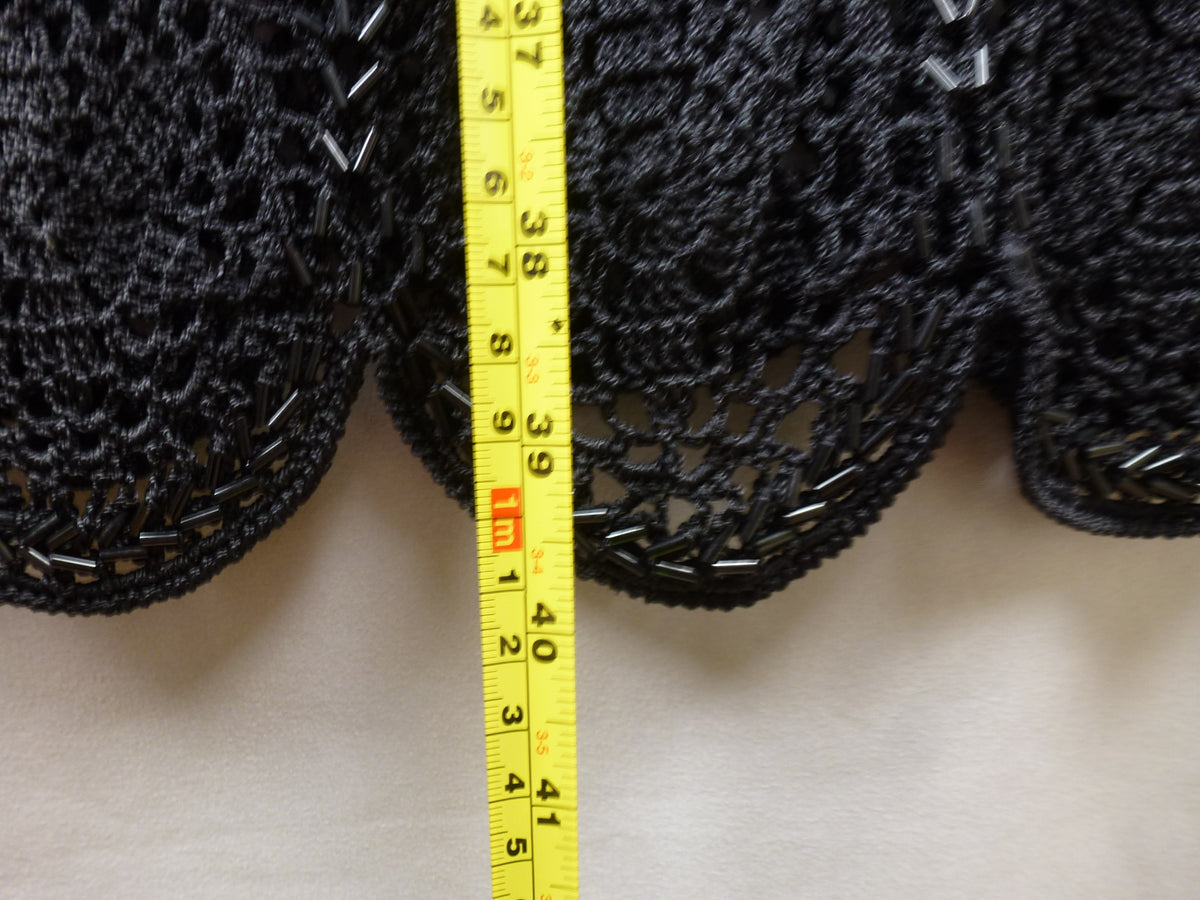 Karen Millen Hand Crochet Vintage Black Dress