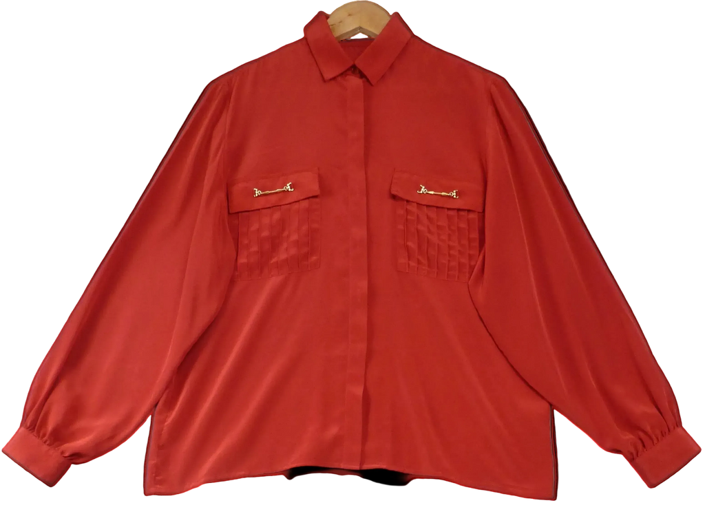 Aquascutum Vintage Red Horsebit Shirt