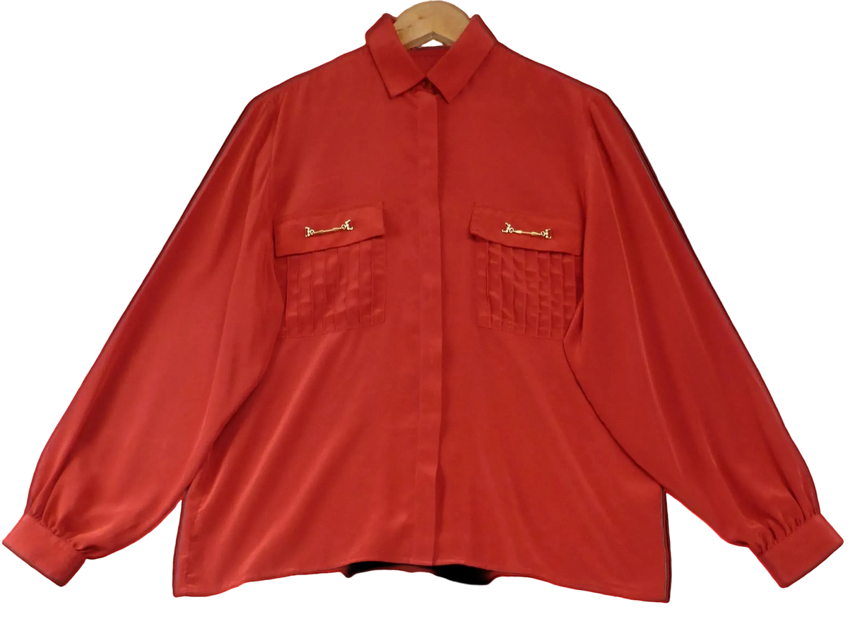 Aquascutum Vintage Red Horsebit Shirt