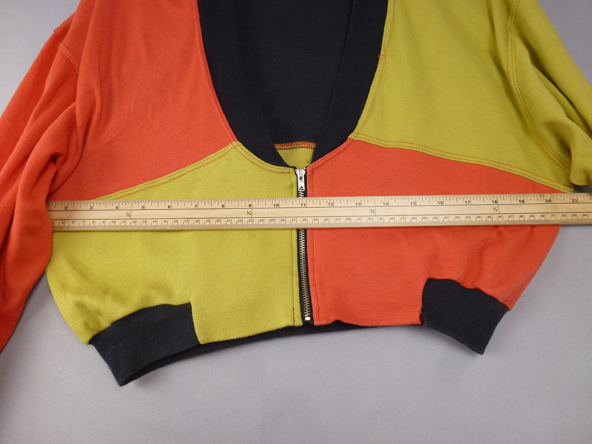 Vintage Pamplemousse Colour Block Cropped Jacket