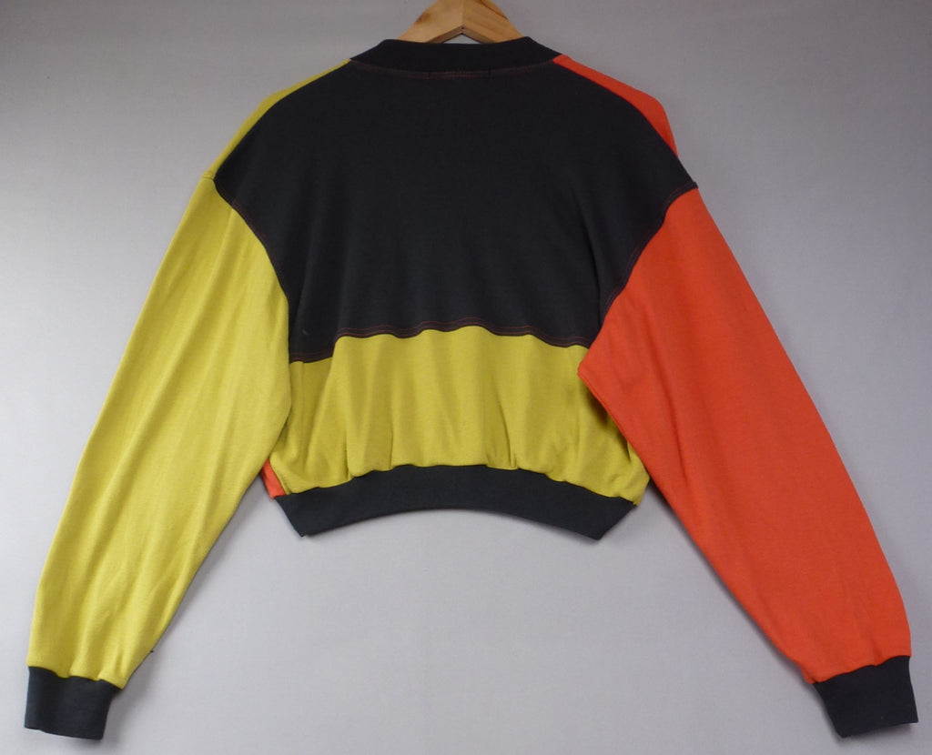 Vintage Pamplemousse Colour Block Cropped Jacket