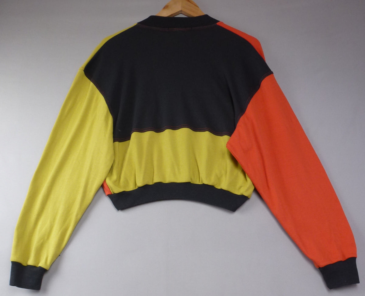 Vintage Pamplemousse Colour Block Cropped Jacket