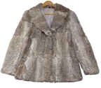 Vintage Grey Rabbit Fur Coat
