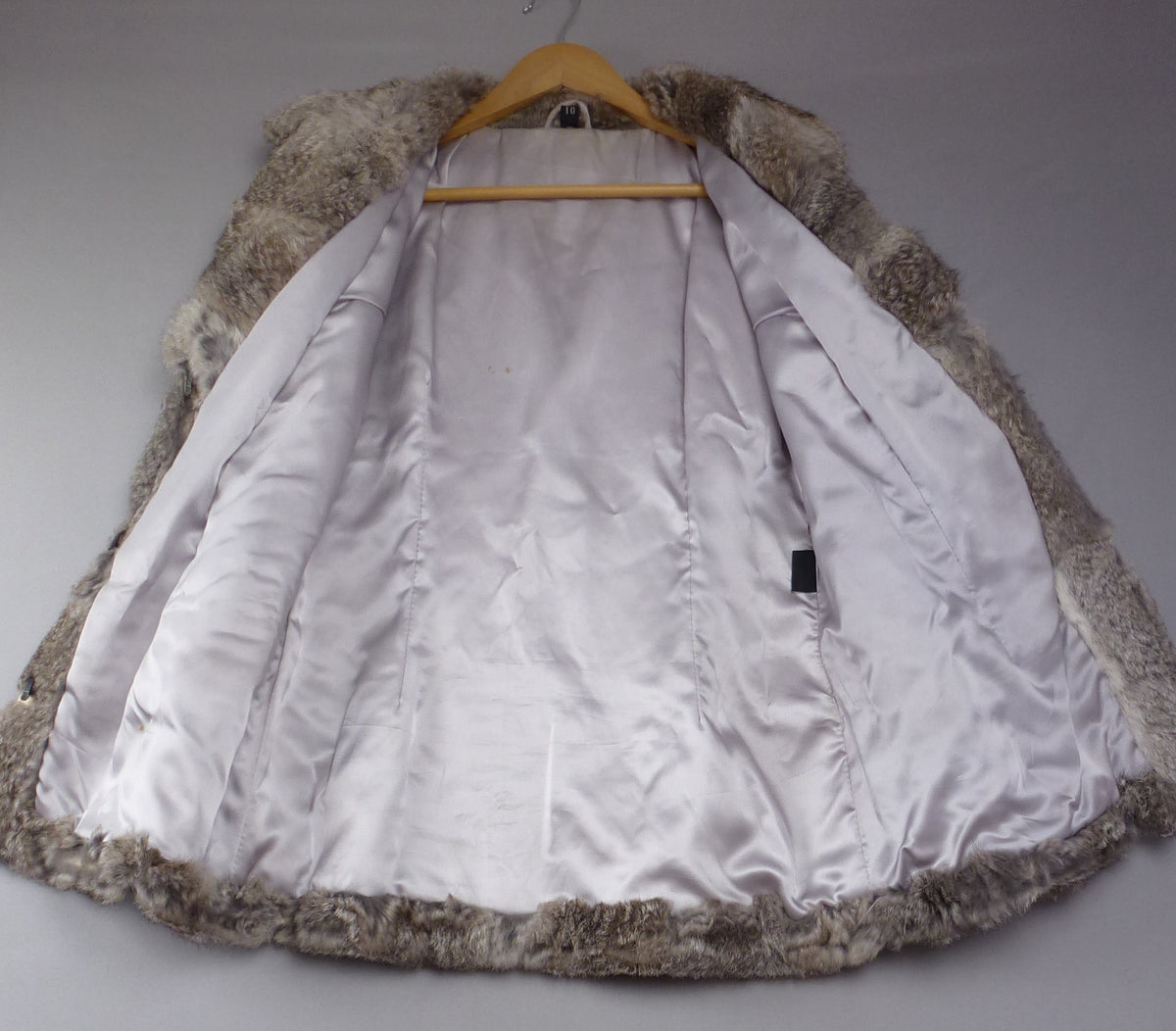 Vintage Grey Rabbit Fur Coat