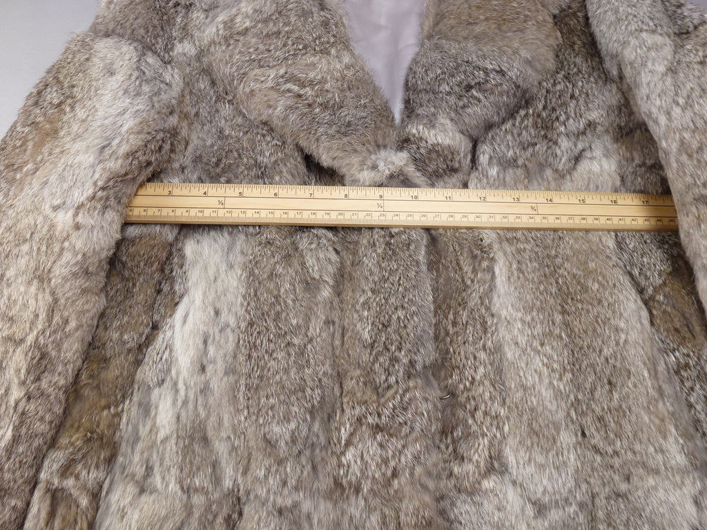 Vintage Grey Rabbit Fur Coat