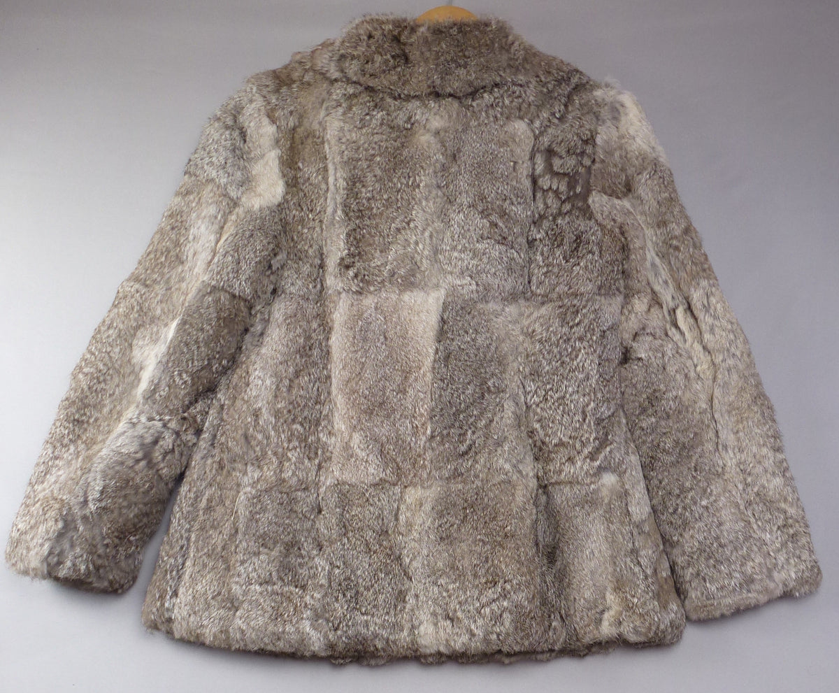 Vintage Grey Rabbit Fur Coat