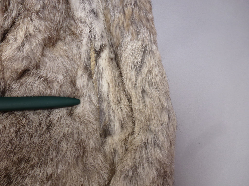 Vintage Grey Rabbit Fur Coat