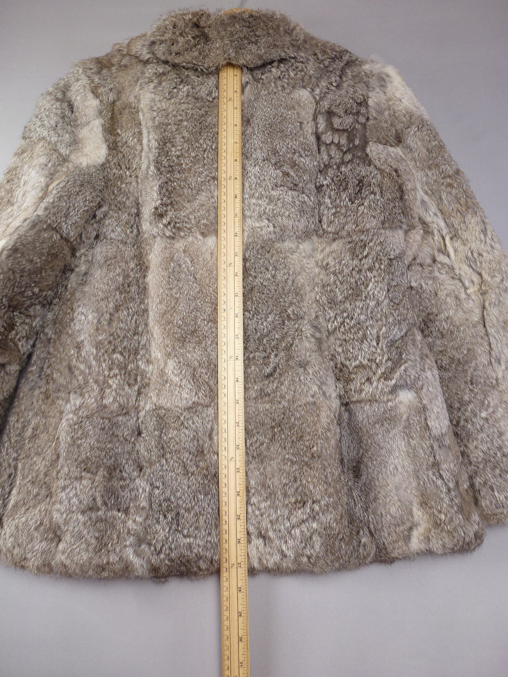 Vintage Grey Rabbit Fur Coat