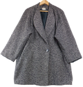 Wool Blend Oversized Black & White Coat