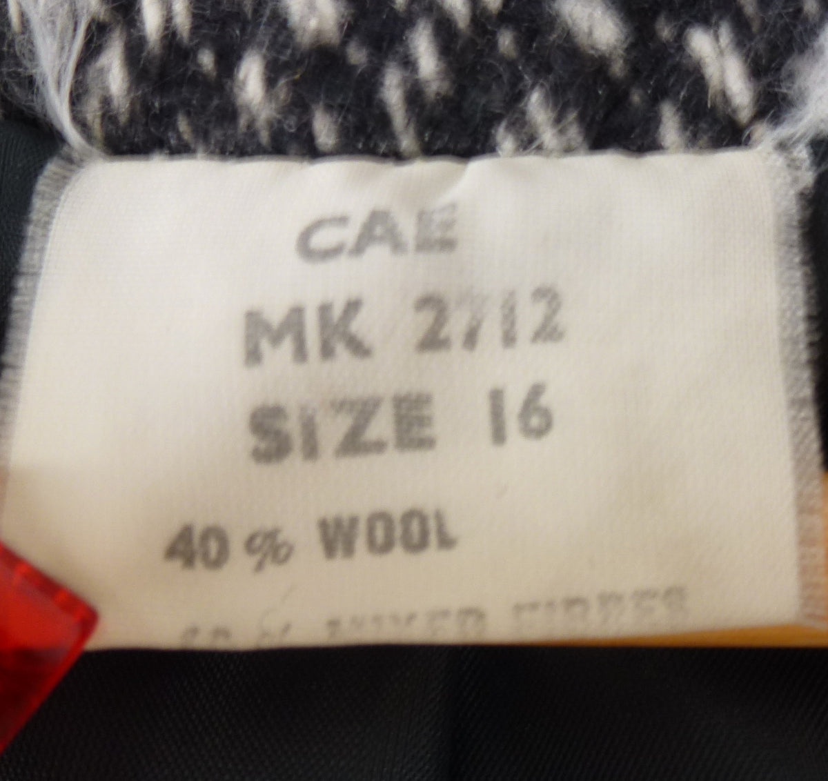 Wool Blend Oversized Black & White Coat