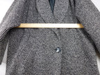 Wool Blend Oversized Black & White Coat
