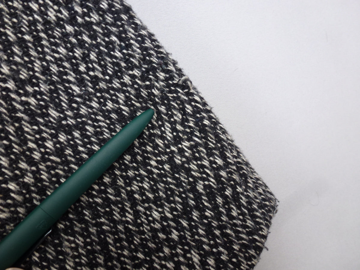 Wool Blend Oversized Black & White Coat