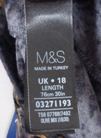 M&S Skirt Olive & Purple Devore Velvet