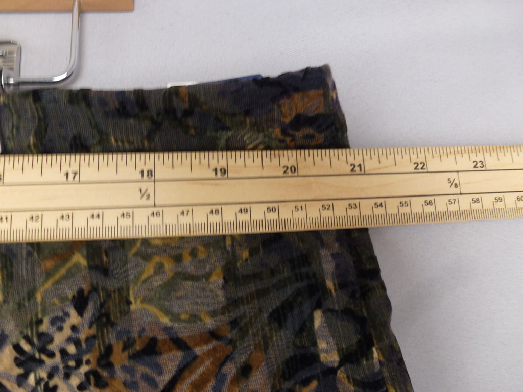M&S Skirt Olive & Purple Devore Velvet