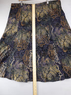 M&S Skirt Olive & Purple Devore Velvet