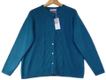 Honor Millburn Teal Cable Knit Cardigan